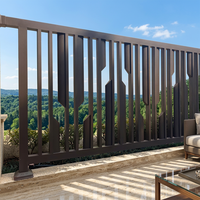 Clôture verticale en aluminium à lattes, revêtement poudré, design moderne, pour villa, jardin, balcon, mur extérieur