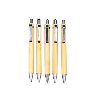 Penna a Sfera Creativa in Bambù con Meccanismo a Pressione, Cancelleria per Ufficio, Regalo Promozionale, Inchiostro Multicolore, Stampa UV/Digitale - Product Image 3