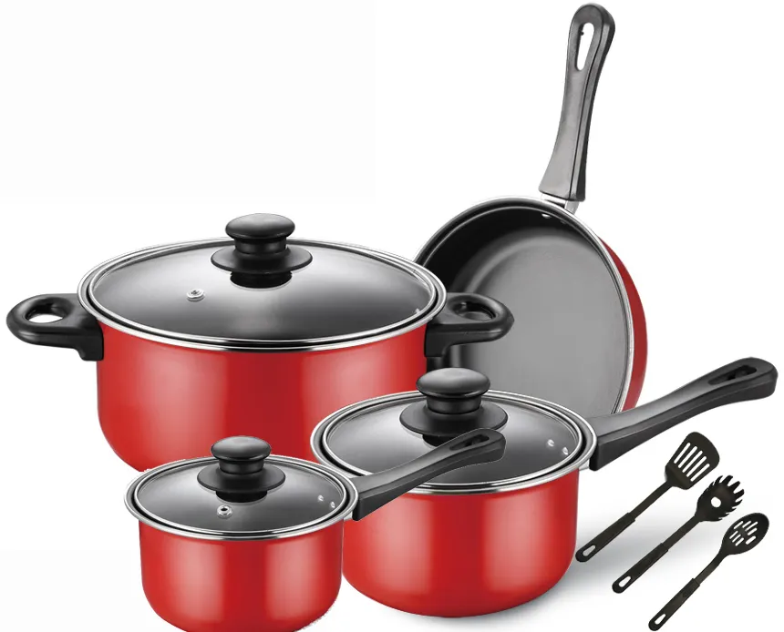 10Pcs Non Stick Keuken Kookgerei Set Promotionele Kitchenwares Koken Pot Non-Stick Kookgerei Sets