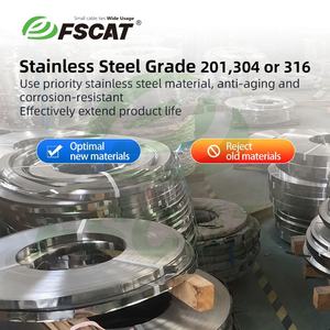 روابط كابلات من الفولاذ المقاوم للصدأ 304 عالية القوة ذاتية القفل من FSCAT، معتمدة من UL وCE، للآلات الصناعية والأسطح والأسوار - Product Image 4