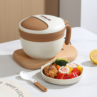 Boîte à lunch isotherme sans BPA de 1400 ml, récipient à nouilles portable chauffable avec couvercle et poignée