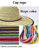 Chapeau de paille de sauveteur de pêche, chapeau de paille personnalisé, vente en gros, large bord pour hommes, logo personnalisé, chapeaux de paille de plage