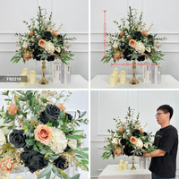 Boule de fleurs artificielles DKB en soie, élégante, pour centre de table de mariage, décoration de table pour mariage, maison, hôtel, villa, fête