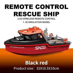 SJY-TX694 Mini Bateau de sauvetage télécommandé 2.4G à l'échelle 1:12, étanche, vitesse 8km/h, modèle de bateau de simulation, remorqueur, avec piles - Product Image 2
