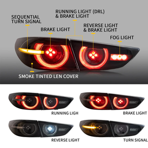 Luces traseras LED de iluminación de bienvenida dinámica para <span class=keywords><strong>Mazda</strong></span> <span class=keywords><strong>3</strong></span> Axela <span class=keywords><strong>Sedan</strong></span> 2019-2023 Lente transparente en condiciones nuevas - Product Image 4