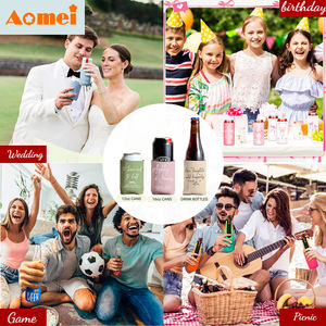 奥美定制12盎司氯丁橡胶啤酒冷却器短粗支架16盎司升华袖子，卡通图案便宜个性化 - Product Image 6