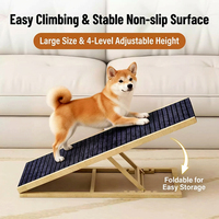 Nouvelle échelle pliante de haute qualité, multifonctionnelle, en bois massif, réglable en hauteur, antidérapante, pour l'entraînement des animaux de compagnie, lit pour chat et chien