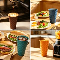 Tasse à café personnalisée en paille de blé avec couvercle à boire directement 630 ml 21 oz Tasses à café réutilisables avec couvercles Couleurs Morandi Lavable au lave-vaisselle