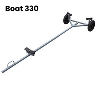 Chariot de remorquage portable en acier inoxydable de 245 cm – Roues de lancement robustes pour bateaux gonflables jusqu'à 3,3 m, kayaks et canoës
