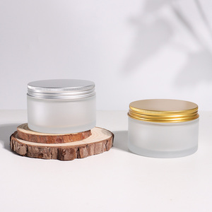 Miệng Rộng 200G Kích Thước Lớn Kem Lọ Frosted Rõ Ràng Rỗng Chăm Sóc Da Cơ Thể Thủy Tinh Chà Lọ Với Gasket Nắp Màu Trắng - Product Image 5