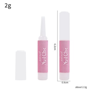 Lot de 10 faux ongles à presser avec colle forte, mini poudre adhésive 2g, kit de colle imperméable pour décoration d'ongles artificiels - Product Image 5