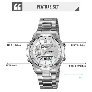 Skmei 2284 Mens trở lại ánh sáng thể thao đồng hồ báo thức không thấm nước Đồng Hồ Relogio Masculino 3 thời gian đếm ngược hẹn giờ kỹ thuật số Đồng hồ đeo tay - Product Image 5