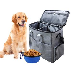 Bolsa de viaje para mascotas de diseño premium, portador de comida para <span class=keywords><strong>perros</strong></span> aprobado por la aerolínea <span class=keywords><strong>con</strong></span> 2 cuencos, perfecto para <span class=keywords><strong>viajes</strong></span> por carretera, camping, senderismo - Product Image 1