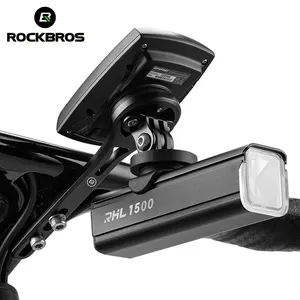 ROCKBROS braket ponsel sepeda, dudukan ponsel digital aluminium dapat diatur tahan air