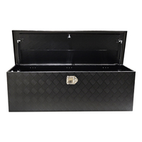 Boîte à outils pour camion en aluminium noir, étanche et verrouillable
