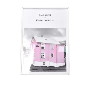 Phong cách đơn giản Treo Tường <span class=keywords><strong>12x24</strong></span> inch hiển thị hình ảnh Áp phích khung A2/A3 Trong Trắng bạc đen nhôm Áp phích khung làm bằng kim loại - Product Image 2