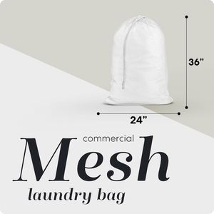 Bolsa de lavandería extragrande de poliéster con cordón, bolsa de almacenamiento de malla que protege el color para lavadoras, estilo moderno minimalista - Product Image 1