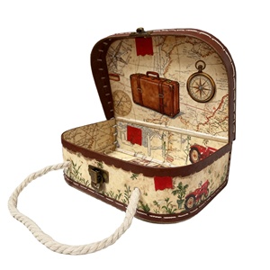 Scatola Valigia in Cartone Personalizzata con Manico in Metallo, Laminazione Opaca e Goffratura per Confezioni Regalo di Giocattoli, Vestiti, Pellicce e Calze - Product Image 3