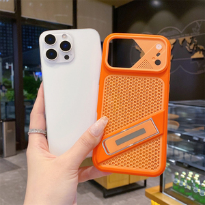 เคสโทรศัพท์แบบมีแผ่นระบายความร้อนในตัว สำหรับ iPhone 17 16 15 Pro Max พร้อมขาตั้งในตัว ดีไซน์รังผึ้ง ระบายอากาศได้ดี ป้องกันการกระแทก - Product Image 5