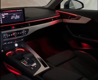 Lampe d'ambiance LED avec gravure laser, commande centrale, 26 lumières RGB 12V, système d'atmosphère automobile Audi A4L 2017-2024