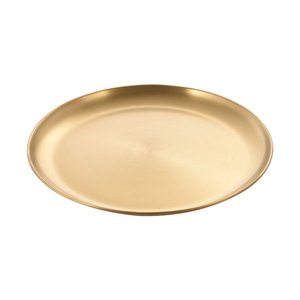 จานสแตนเลสทรงกลมสีทองด้าน 201 สไตล์ตะวันตก สำหรับผลไม้ ของหวาน ใช้ในงานปาร์ตี้ - Product Image 5