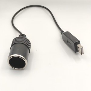 <b>Usb</b> To Cigarette Lighter <b>Socket</b> 5V To 12V Car Power Adapter Cable 35Cm Output 12V Input 5V - Product Image 2