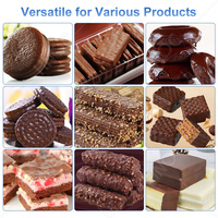 Machine à enrober au chocolat HNOC, ligne d'enrobage automatique au chocolat pour gâteaux