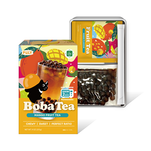 Mango Commercial Bubble Tea Ingredients Microwavable Tapioca Boba Pack Ambient Storage 3 SET For Restaurant Menu - Product Image 1