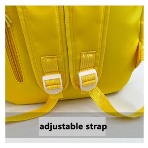 Mochila Escolar de Nailon con Cierre de Cremallera y Diseño de Pato de Dibujos Animados para Estudiantes Femeninas de Secundaria, Preparatoria y Universidad - Product Image 6