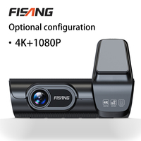 Caméra embarquée 4K ADAS 5G WiFi GPS G-Sensor avec contrôle par application, vision nocturne, surveillance de stationnement 24h/24, compatible cartes TF 512 Go