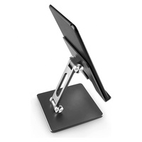 Penyangga Tablet dan Ponsel dari Paduan Aluminium, Lipat, untuk iPad Pro dan iPhone 12
