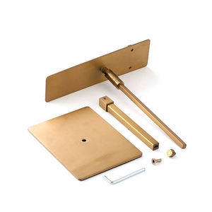 Zapatero de exhibición de alta calidad de almacén, Zapatero de exhibición de acero inoxidable ajustable chapado en oro - Product Image 5