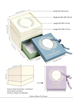 Boîte cadeau rigide carrée avec couvercle Ciel et Terre, en corde écologique recyclable, processus de bronzage, pour les fêtes