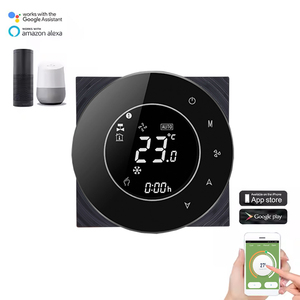 หน้าจอสัมผัส LCD ดิจิตอล เครื่องควบคุมอุณหภูมิเครื่องปรับอากาศส่วนกลาง เทอร์โมสตัทแบบติดผนังแบบยืดหยุ่น ระบบทำความเย็น ระบบทำความร้อน อัตโนมัติ - Product Image 2