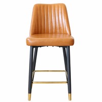 Chaises de bar en cuir PU nordique de luxe, best-sellers, avec structure en métal, chaises de bar hautes pour la cuisine