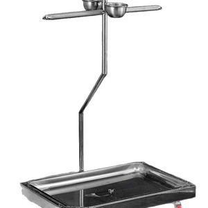 Soporte para pájaros súper grande Soporte para pájaros doble con cierre de botón Soporte para loros de acero inoxidable para animales pequeños - Product Image 5