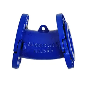 ISO2531 Ductile Iron Pipe Fittings Blue Epoxy Coating Elbow 11.25 22.5 45 90 degree Double Flange Bend