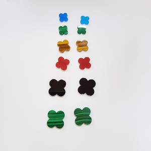 <span class=keywords><strong>Viola</strong></span> Calcedonio Naturale <span class=keywords><strong>Agata</strong></span> Trifoglio 12 millimetri Pietre Sciolte per Clover Set - Product Image 5