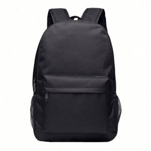 Simple Fashion College Daily <b>Black</b> Back Pack Nylon Oxford Teenage School Bag <b>Backpack</b> With Custom Logo - Product Image 1