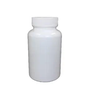 Botella médica de plástico para tabletas, 100ml, PE, con tapa, redonda, de plástico HDPE blanco