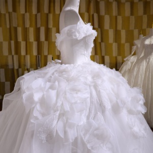 Vestido <span class=keywords><strong>de</strong></span> Quinceañera, Graduación o Boda, Color Personalizado, Diseño Floral 3D, Cuello Redondo, Talla Grande, Vestido <span class=keywords><strong>de</strong></span> Madre <span class=keywords><strong>de</strong></span> la Novia, Vestido <span class=keywords><strong>de</strong></span> Novia Personalizado - Product Image 5