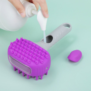 Cepillo de baño para mascotas, herramienta de aseo para perros con masaje de silicona para limpieza y baño de mascotas - Product Image 2