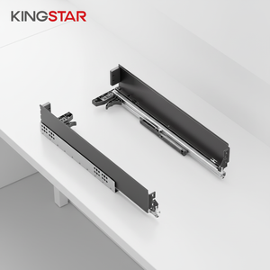 Glissière de tiroir KINGSTAR 1,5 mm en métal, fine, à fermeture douce, à extension complète, avec installation facile pour les armoires de cuisine - Product Image 1