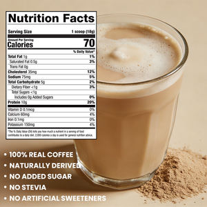 Café de alta proteína con sabor a vainilla, de marca privada, que apoya el metabolismo energético y la función cognitiva. - Product Image 6