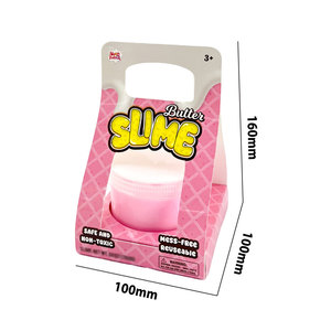 Fournisseur OEM, vente en gros de jouets sensoriels, cadeau de Noël surprise, <span class=keywords><strong>slime</strong></span> au beurre de 6 oz. Récipient de stockage en verre - Product Image 2