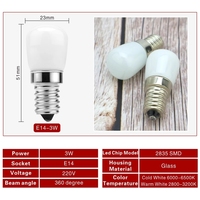 Ampoule LED pour réfrigérateur, e27, 3W, E12 E14, lampe en forme d'épi de maïs, AC 220V, blanc froid et chaud, SMD2835, remplace la lumière halogène