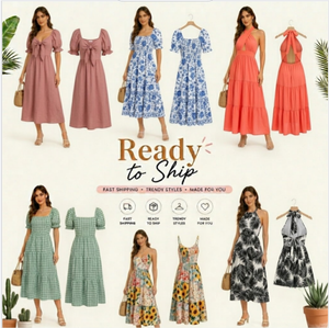 Vestido de Moda con Hombros Descubiertos, Mini Vestido de Verano para Mujer, Envío de Inventario Mixto Aleatorio - Product Image 1