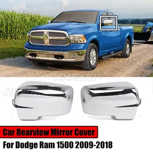 ฝาครอบกระจกมองหลังสำหรับรถ Dodge Ram 1500 ปี 2009-2018  อะไหล่เปลี่ยน  โครเมียมสีเงิน  รุ่น 2500 3500 4500 5500 - Product Image 1