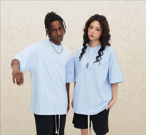 MT2758 Wholesale Custom Heavy Weight 320 Gsm 100% Cotton Drop Shoulder Basic Oversized T-Shirts for Men for Women - Product Image 3