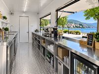 ETODEVICE Cuisine modulaire extérieure en conteneur maritime, bâtiment de restauration personnalisé, restaurant préfabriqué en conteneur maritime
